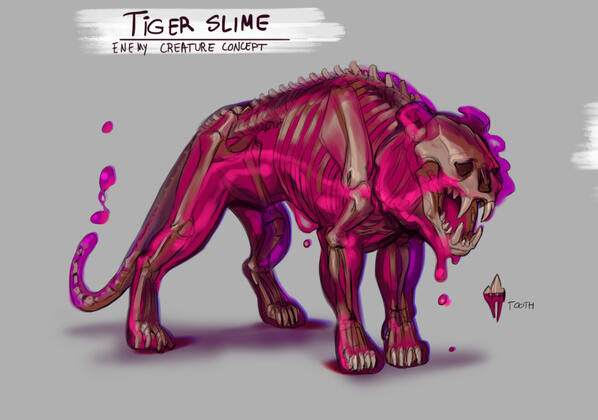 Tiger slime - creature design